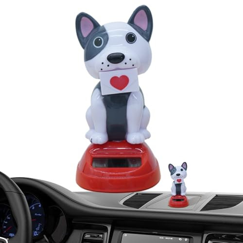 Cute Solar Dancing Figure - Wiggling Animal Ornament For Dashboard, Desk & Window Decor | Funny Moving Toy, Valentine’s Day Present, Cheerful Solar-Powered Decor For Car, Home &