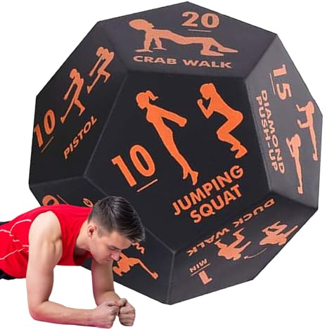 Fitness Würfel Für Workouts, Trainingswürfel Mit 12 Seiten Für Workout Und Fitness, Sportzubehör Für Krafttraining Übungen Für Frauen Und Männer