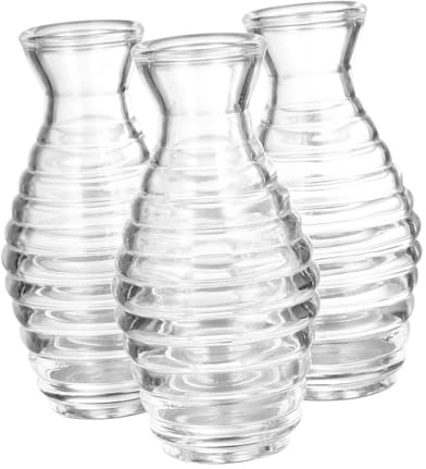 DONFAMDS 3 Piezas Botellas Difusoras de Vidrio de Boca Ancha Recargables para Aromaterapia Fragancias Aceites Esenciales Hogar Viaje