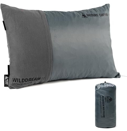 OneTigris Wilddream Camping Pillow, Shredded Small Memory Foam Pillow, Compact, Easy Clean, Comfortable for Backpacking, Travel, and Car Trips, 4 Season Use