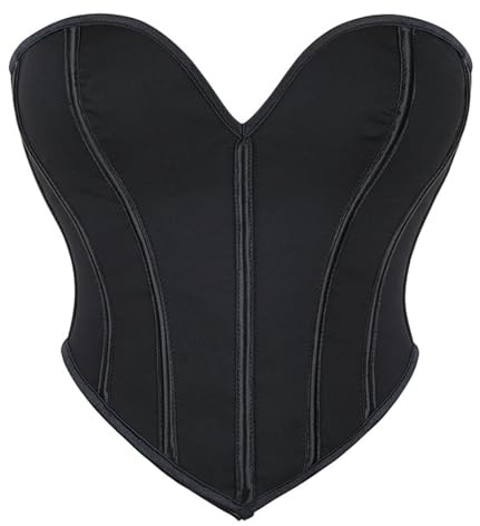ZTFYKLIN Camisola Moldeadora De Cuerpo Sexy con Estampado Esmerilado Color para Mujer Fajas Uctoras Abdomen (Black, M) Corpiños Corset Pirata Marron Azul Blanco Corsets Negro Black Morado Rojo