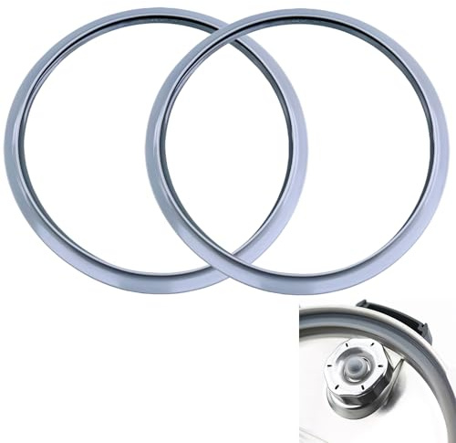 Ersatzteil Dichtungsring für Schnellkochtopf, 2 Stück Gummiringe Schnellkochtopf und Kochsignal Dichtung, Silikon Dichtung für Schnellkochtöpfe, zuverlässige Druckkontrolle und sichere Nutzung (22cm)