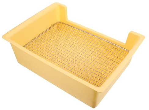 KHBUAB Große Kaninchentoilette aus Kunststoff und Metall für Kleines Haustier mit Rechteckiger Form Sorgt für Saubere und Komfortable Umgebung im Badezimmer und Küche