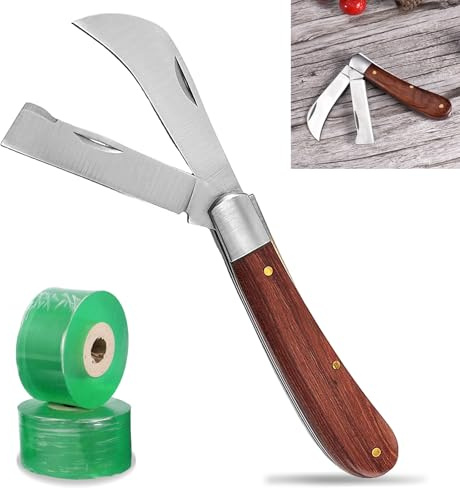 Coltello da Innesto,Coltello Innesto con 2Manicotti in PellicolaEstensibile