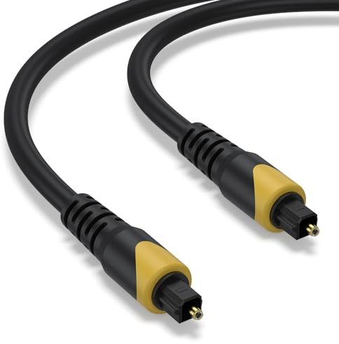Meliya Cable Óptico Audio Digital Toslink Dolby DTS Sound SPDIF Cable de Fibra Óptica para Barra de Sonido, TV, Home Cinema, Xbox, PlayStation 4/5(1M)