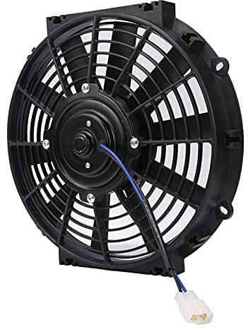 AOWINHIT Radiador de Ventilador de Refrigeración Eléctrico Delgado de 10 Pulgadas con Potencia de 80 W para un Ajuste Universal de Refrigeración Eficiente del Motor