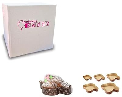 5 x Stampo per Colomba 500 gr in Carta Forno Monouso -Dolci Pasquali, Pasqua ArcobalenoParty