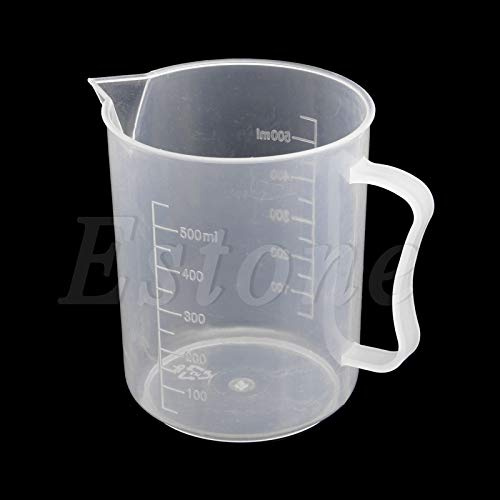 zrshygs Taza graduada de medición 150/250/500/1000 / 2000ML Taza de medición de plástico Jarra Pour Spout Superficie de la Cocina 1Pc 500ML