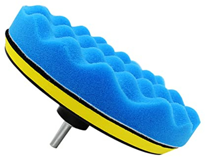 10 St Svamppolering Buffning Vaxning Pad Kit för Bilpolerare Buffert med Borradapter Vinkelslipbåt (15 cm/6 tum)