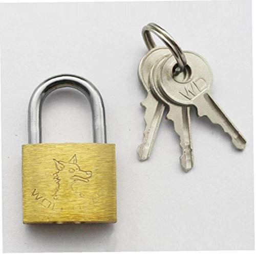 Rame lucchetto con 3 chiavi in ​​ottone lucchetto della testa del lupo bagagli di corsa Valigia Porta Blocco 20MM