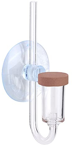 Akvarium CO2-diffusor 2 i 1 med inbyggd bubbelräknare Transparent akvarium koldioxidspridare för akvarieväxter Vattengräs(M)