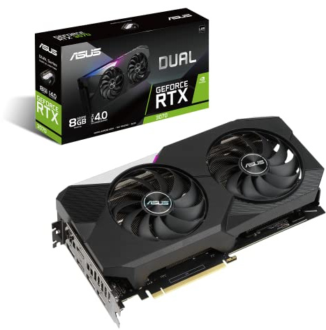 ASUS Dual NVIDIA GeForce RTX 3070 V2 – Carte Graphique (PCIe 4.0, 8GB GDDR6, LHR, HDMI 2.1, DisplayPort 1.4a, Ventilateurs axiaux, 2X BIOS, Plaque arrière renforcée, GPU Tweak II)