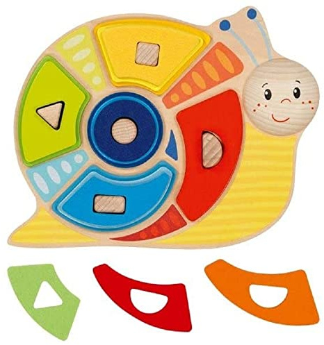 goki Farben- und Formensortierspiel Schnecke: 23 x 18 x 2,6 cm, Holz und Filz, 16 Teile, per Stück