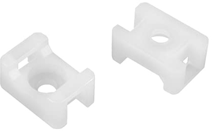 PATIKIL 5,2 Mm Foro Larghezza Cavo Fascetta Montaggio Base Sella Tipo Filo Supporto Nylon per Elettrico Collegamento Bianco 150pz