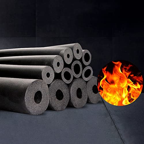 1.8m Self Seal Pipe Insulation Foam Tubing Lagging，ID 6mm 10mm 13mm 22mm 25mm 43mm 60mm 110mm Foam Hose Air Conditioner Heat Insulation Pipe Black,Flexible