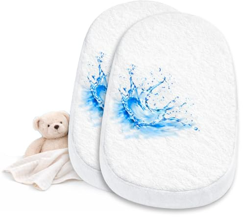 Lovely Hippo Matratzenschoner, wasserdicht, für Babytragetasche (60 x 80 cm (2er-Set))