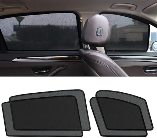 PROEI Auto Seitenfenster Sonnenschutz für Peugeot 208 301 307 308 408 508 2008 3008 4008 5008, Magnetischer Front Heck Seitenscheibe Visier Faltbare Sonnenblende Zubehör,4 Sides