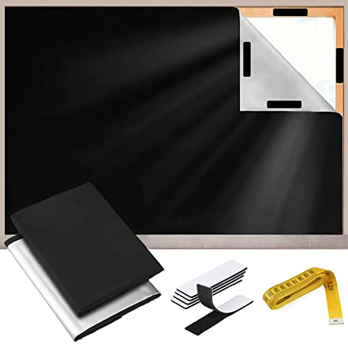 IULONEE Tragbare Reise Verdunkelung 400x145cm Temporäre Verdunklungsstoff Ohne Bohren Verdunkelungsfolie Dachfenster Fenster Verdunkelung Verdunkelungsrollo Für Schlafzimmer Kinderzimmer Loft