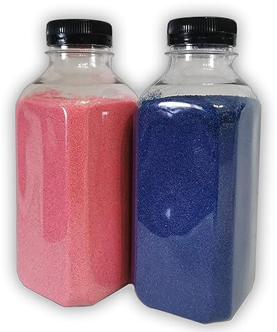 NIRALIS Arena de colores para Bodas, Ritual de Boda, ROSA y AZUL 800 gr cada bote,Ceremonia de la Arena Boda, Decoracion y Manualidades