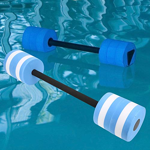 Wasser-Rundheits-Hantel, Blau-weiße Schwimmende Hantel, Wasser-Hantel, für Wasser-Fitness-Schwimmen (Blau Weiss)