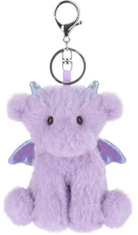 Apricot Lamb Drachen Netter Schlüsselanhänger, weich gefüllte Plüsch Schlüsselanhänger Spielzeug für Kinderrucksack, Geldbörse, 10cm