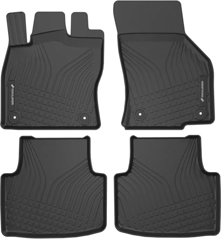 Walser Premium Fussmatten Auto für VW Passat B8/B8 Variant/Alltrack B8 08/2014-2023, 100% passgenaue Gummimatten Auto - Made in EU, robuste Fußmatten Auto, Auto Fußmatten, Fußmatte Auto