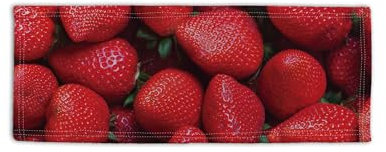 BRITISH MADE GIFTS Strawberries All Over Design Microfibre Bar Towel Gin Bar Pub Beer Mat