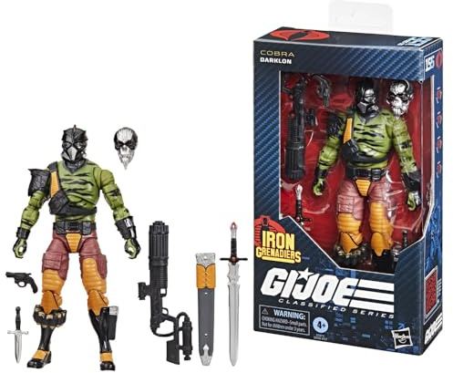 G.I. Joe Classified Series #155, Darklon, Sammelfigur 15,2 cm, Actionfigur mit 6 Zubehörteilen