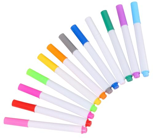 heavenlife 12 Colores Rotuladores Tiza Liquida, Rotulador para Pizarra Blanca Borrables, Liquid Chalk Marker, Whiteboard Marker para Pizarras, Carteles, Ventanas, Vidrio