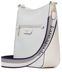 kate spade new york Women's Hudson Pebbled Leather Large Messenger Crossbody, Colorblocked Pale Sapphirine Multi, One Size