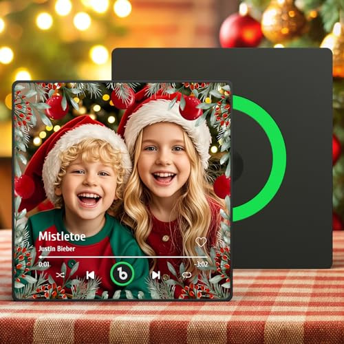 SOUFEEL Personalisierter Spotify Fotomagnet Personalisierte Musik Kühlschrankmagnet Selbst Gestalten können Lieder Spielen Dekoration Geschenk für Paare Familie Weihnachten Valentinstag Geburtstag