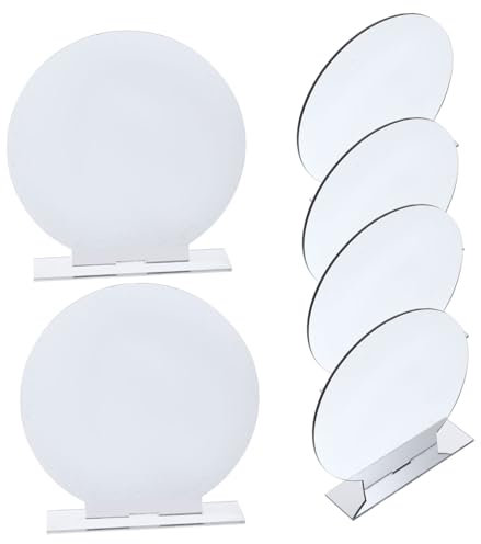 Cabilock Tischnamensschild Tischdekoration Hochzeit 6 Sets Acryl Leerzeichen Silber Für Hochzeit Party Tischnummern Wiederverwendbar Reservierte Schilder Tischnummern Schild Für Café Acryl