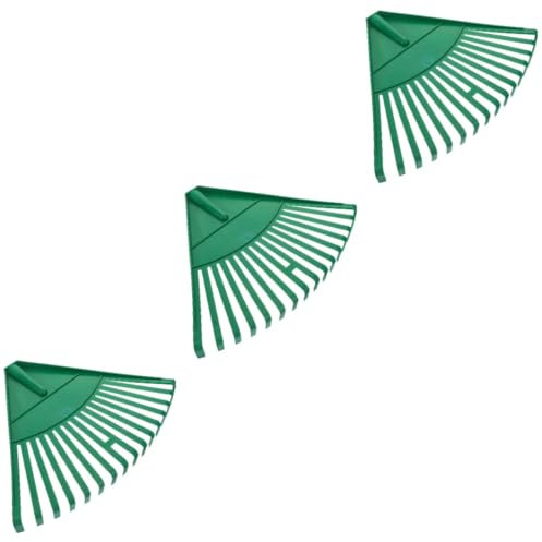 GAROZATION 3piezas Rastrillo De Jardín Ligero y Resistente para Limpieza Escombros Herramienta De Jardinería Funcional para Uso Exteriores