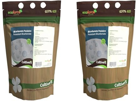 CULTIVERS Kaliumbicarbonat, 2 x 1 kg, Kaliummangel Korrektur, Stärkung der natürlichen Abwehrkräfte der Pflanzen