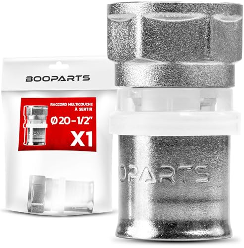 BOOPARTS – Pressfitting Muffe 20x2 mm x 1/2 Zoll Innengewinde TH Kontur | Übergangsfitting für Mehrschichtverbundrohr | 1 Stück
