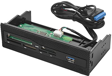 Reader de Tarjetas CF, Lector de Tarjetas Interna USB 3.0 para M2, SD, MS, XD, Tarjeta TF, Bahía de Transmisión de 5.25 Pulgadas, Ranuras Chapadas en Cobre, 64 G de Capacidad