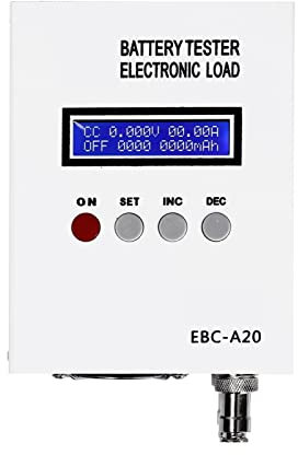 Tester di carico della batteria, EBC-A20 Dispositivo di test della capacità della batteria 30V 20A 85W Tester di capacità delle batterie al litio 5A Ricarica 20A Supporto for scarica PC online