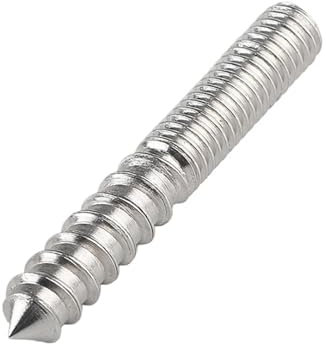 CTRSM Stockschrauben, Doppelendschraube, Dübelschrauben for die Holzbearbeitung aus Edelstahl 304, selbstschneidende Möbelverbinder M4-M12, Doppelkopfschrauben for Holztreppen und Sofas(M5X30X3PCS)