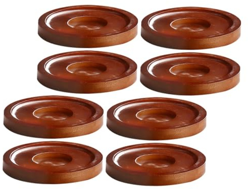 DONFAMDS 8piezas Posavasos De Vidrio para Whisky y Vino Coasters De Madera Accesorios para Bares y Fiestas