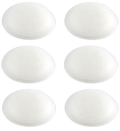 vasalat Lot de 6 butoirs de porte muraux - 60 mm, hauteur 15 mm - Butoir de porte autocollant idéal pour protéger le mur et la porte - Transparent