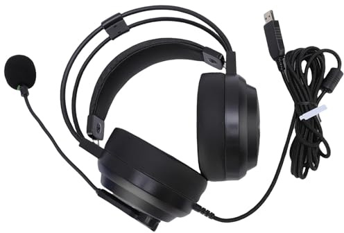 Thewasc Corded USB Headphone With Metal Flexible Microphone Boom Long Cable Lightweight Design Clear Voice For Remote Work Auditory Gaming Headset