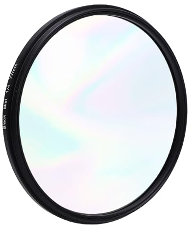 Plyisty Schwarzer Nebelfilter, 1/4 Schwarzer Diffusion 3,3 Mm Rahmenbreite, Mehrfarbiger Glasweicher Filmischer Effektfilter für Verträumte Neblige Porträtfotografie -Video (82)
