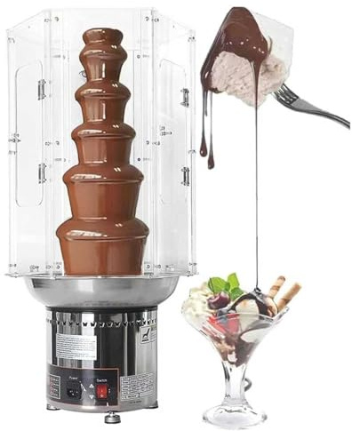 Premium 4-7 Tier Chocolate Fountain Cover - Electric Fondue Machine Protector for Parties, Weddings, Birthdays & Christmas - Large Hot Cheese Fondue Shield for Events