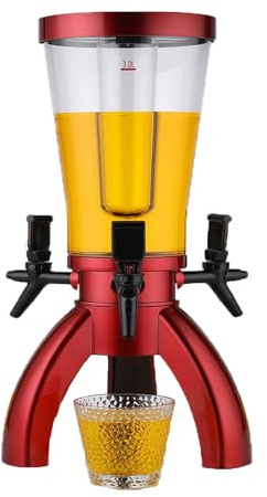 Dispensador de cerveza con tubo de hielo extraíble y 3 grifos para fiesta, bar, festival, barbacoa, servir bebidas