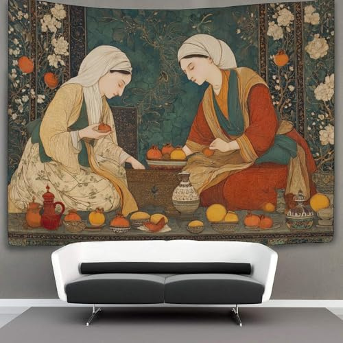 kaiyun Pintura persa clásica Tapiz De Pared Tapices Estéticos Decoración De Habitación Para,sala De Estar,universidad Decoración Del Hogar 180cmx230cm