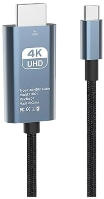 Adaptador HDMI USB tipo C MHL, cable trenzado 4K HD, convertidor de video HDTV for proyector, monitor y TV, compatible con HP, portátiles y MacBook.(2m 4K 30HZ)