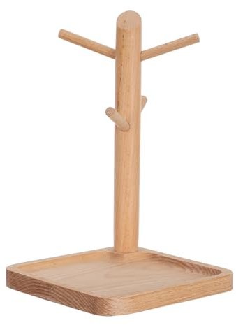 JEWEDECO Bandejas de Madera Diseño de Árbol para Organizador de Entrada, Porta Llaves de Mesa y Exhibidor de Joyas Elegante y Funcional para Decoración del Hogar