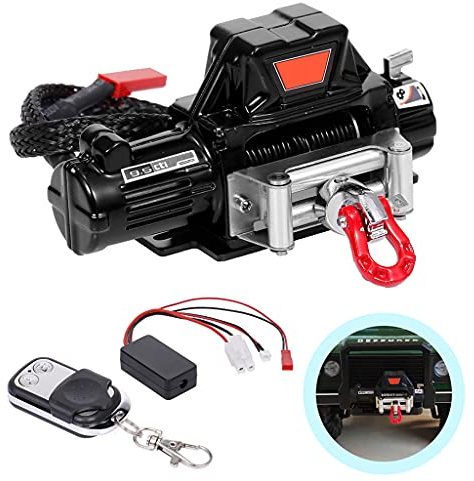 Oxxggkao Dispositif de treuil réaliste pour 1/10 échelle Crawler Accessoire de rechange SCX10 D90 D110 haute sensibilité