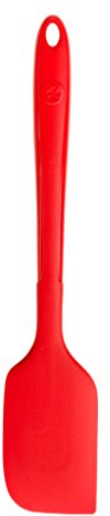 Kochblume Design Teigschaber L | Premium-Silikon | Hitzbeständig | Spülmaschinenfest | 30cm | Farbe: rot