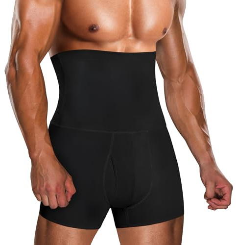 Junlan Body Gainant Amincissant Boxer Ventre Plat Homme Invisible Culotte Push Up Fesse et Hanches Gaine Panty Taille Haute